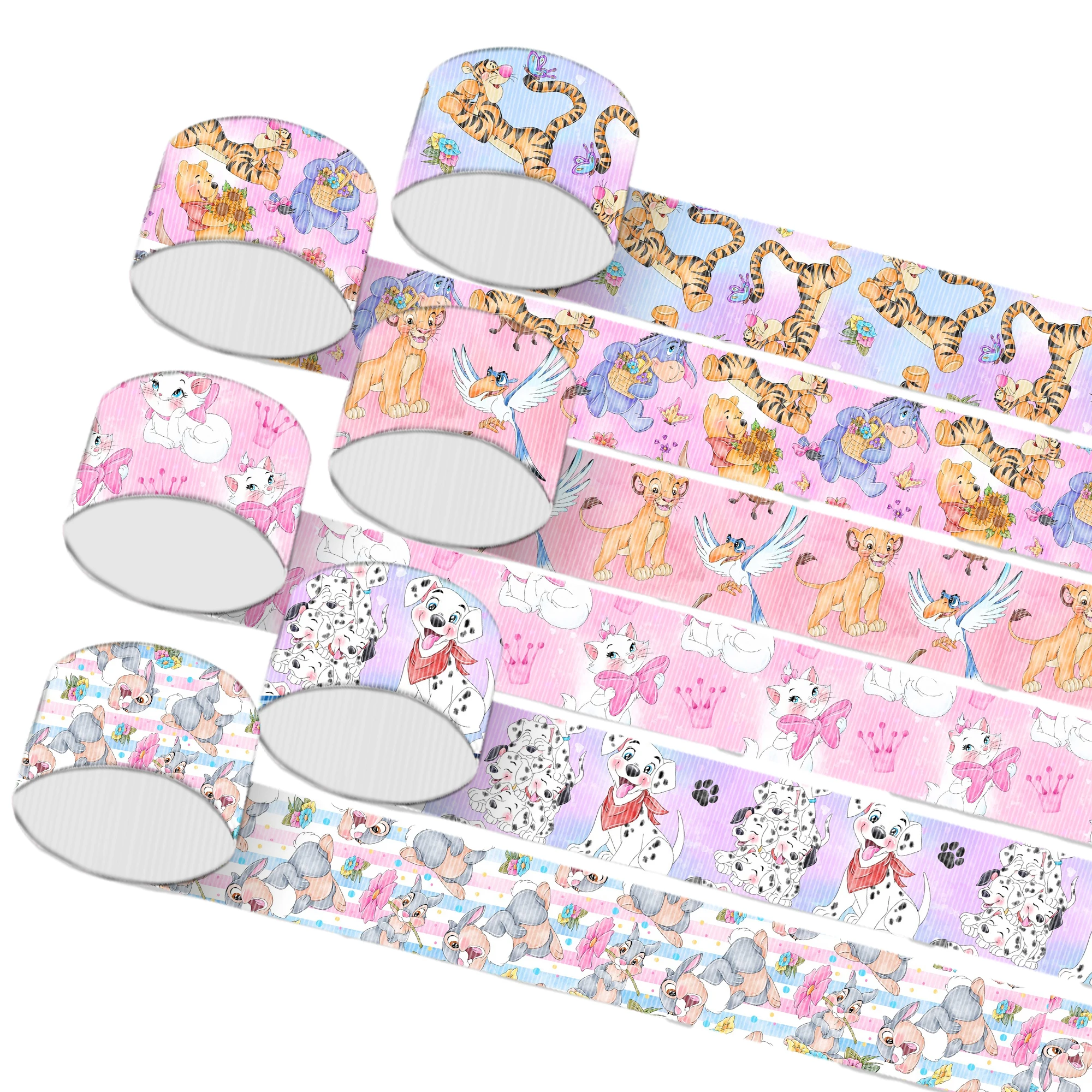 

5Y Disney Thumper Lion WinnieGrosgrain Ribbon 25mm/38mm Wrapping Hair Bow DIY Wedding Christmas Decoration Gift Packing