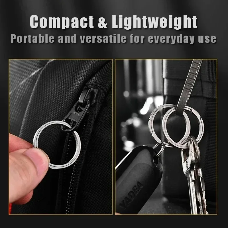 Sleek Titanium Keyring Pendant - Durable & Stylish Key Holder