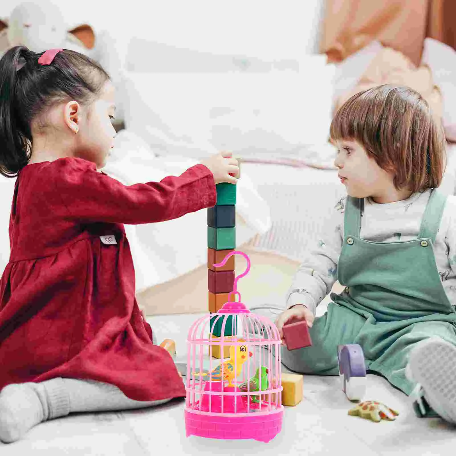 

Cage Birdparrot Voice Kids Birds Sensor S Electric Simulation Imitation Control Pets Singing Chirping Fluttering Live