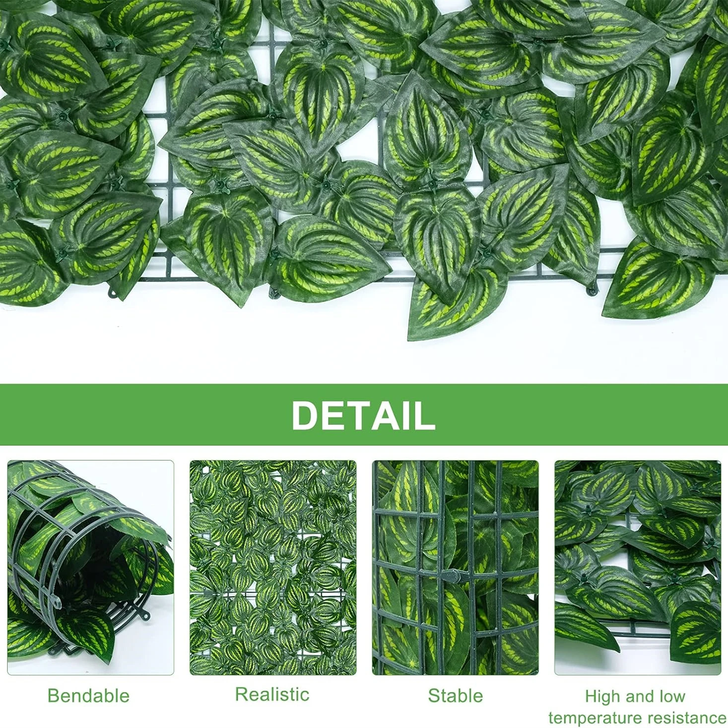 Artificial Leaf Fence Panels 4/3/2/1m Long  Faux Ivy Hedge Fake Leaves Privacy Fence  Garden Fence Balcony Terrace Patio Screen