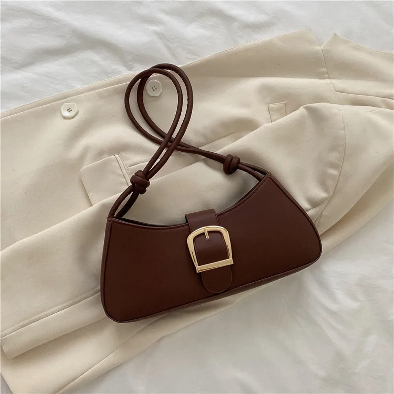 Women's Shoulder Bag Solid Color Popular Small Bag Trend Summer New Trendy Crossbody Bag Texture Shoulder Underarm Bag ﻿