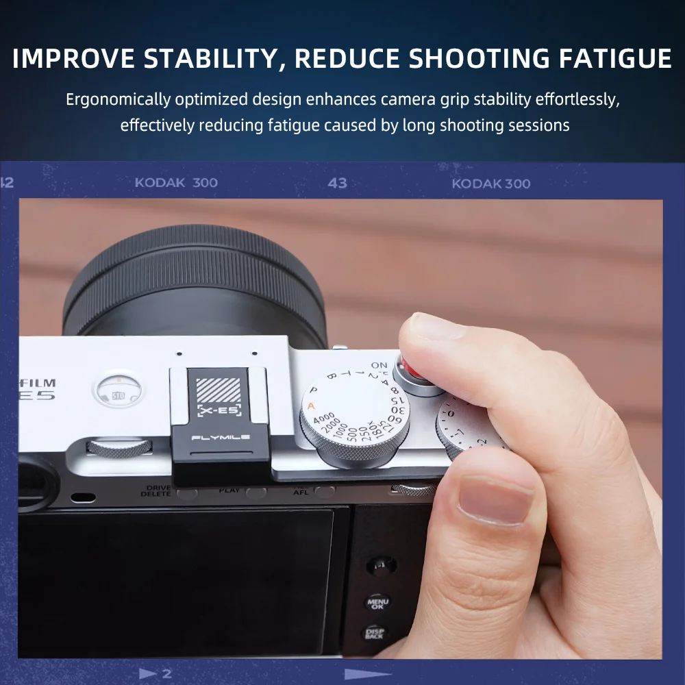 후지필름 후지 XE5 카메라용 X-E5 썸 그립 (셔터 릴리즈 버튼, 핫슈, 썸 레스트, 알루미늄 메탈 소재)