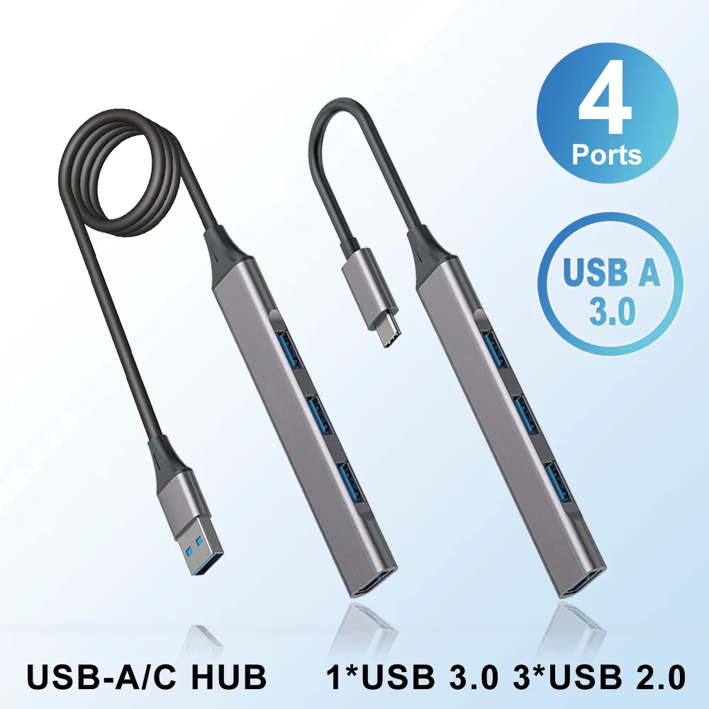 USB-концентратор FORIDA с портами USB 3,0, OTG, 4 порта USB C/A