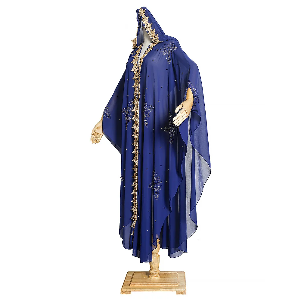 Plus Size Women Party Dress Rhinestone Mesh Embroidery Dresses Female Hooded Evening Gowns 2022 Summer Lady Casual Birthday Robe