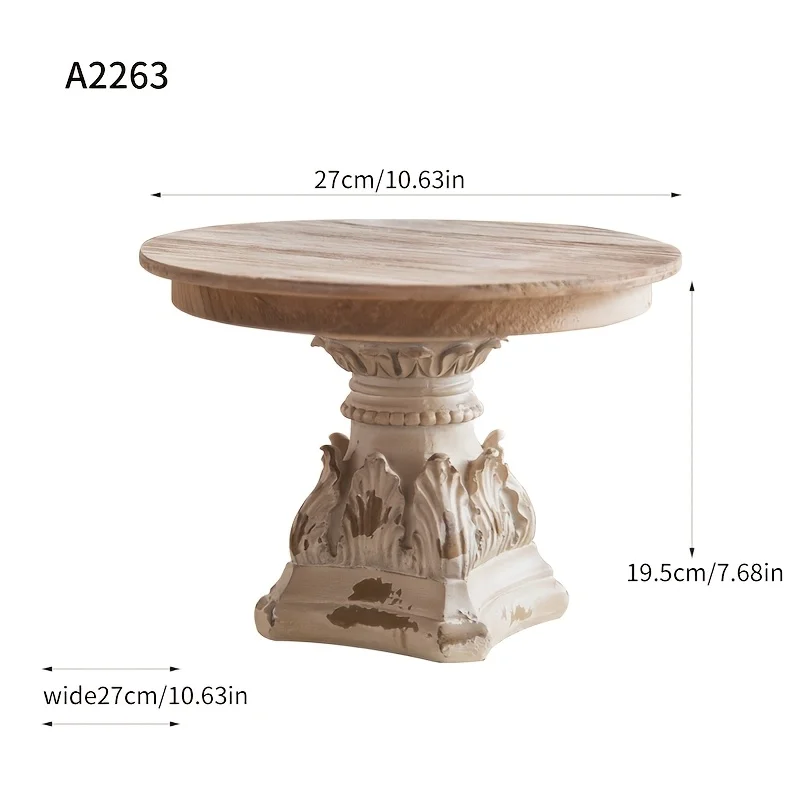 French Pedestal Plate Wooden Tray 3