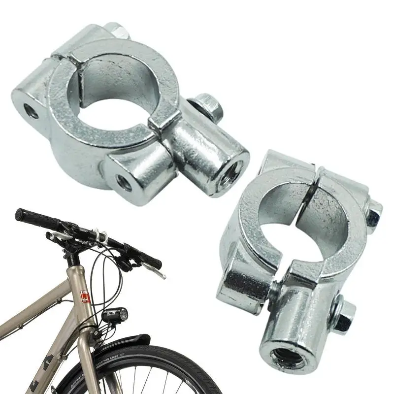 Motorcycle Handlebar Mirror Mount Motorcycle Mirror Mounting Clamps 2Pcs Black Or Silver