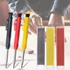 2.8mm Solid Carpenter Pencil, Deep Hole Marking Pencil, Carpenter Mechanical Pencil Built in pencil sharpener Scriber Refill 1