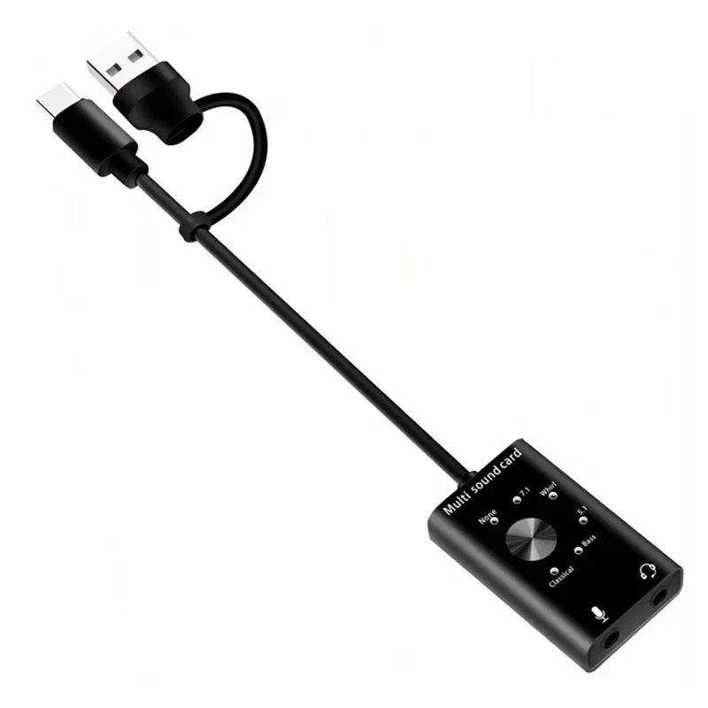 USB External Sound Card Type C To Jack