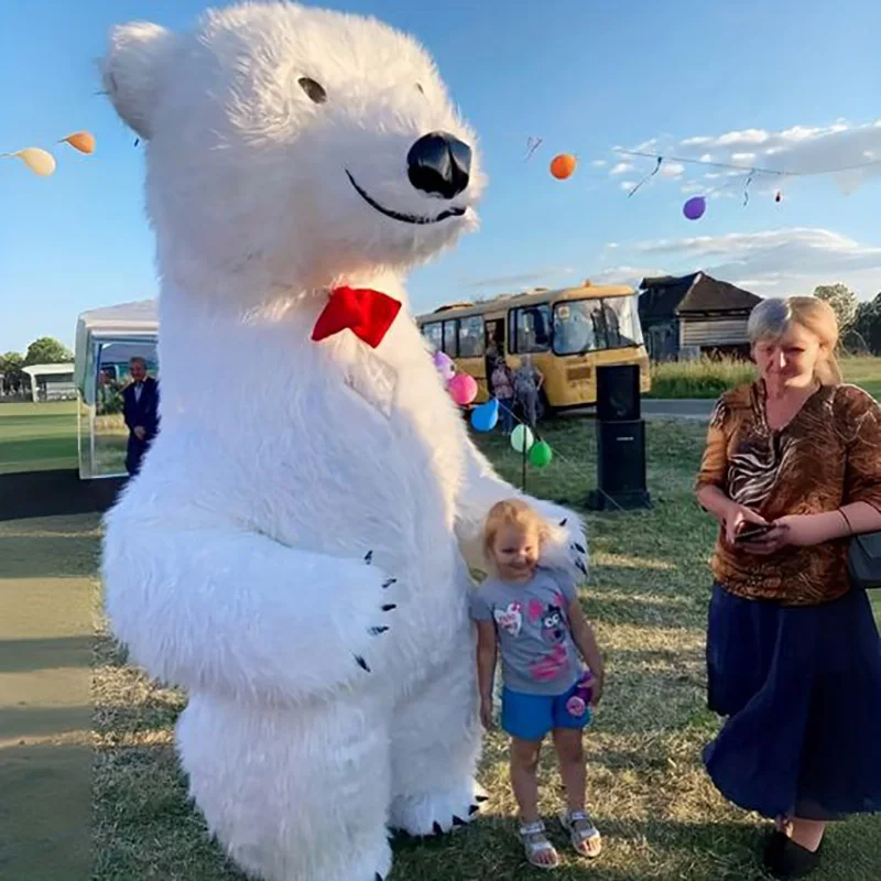 Giant Plush Panda Inflatable Mascot Costume Furry Polar Bear Cosplay Anime Teddy Bear Party Cartoon Doll Performance Dress Props plush toy plush doll mascot costume inflatable accessory
