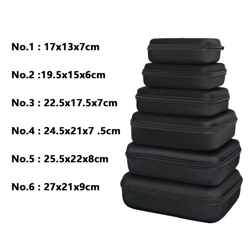 Multi-Size EVA Hard Storage Box Travel Zipper Bag Shockproof Outdoor Tools Bag for Earphone Storage Case Accessories Makeup Bags 6