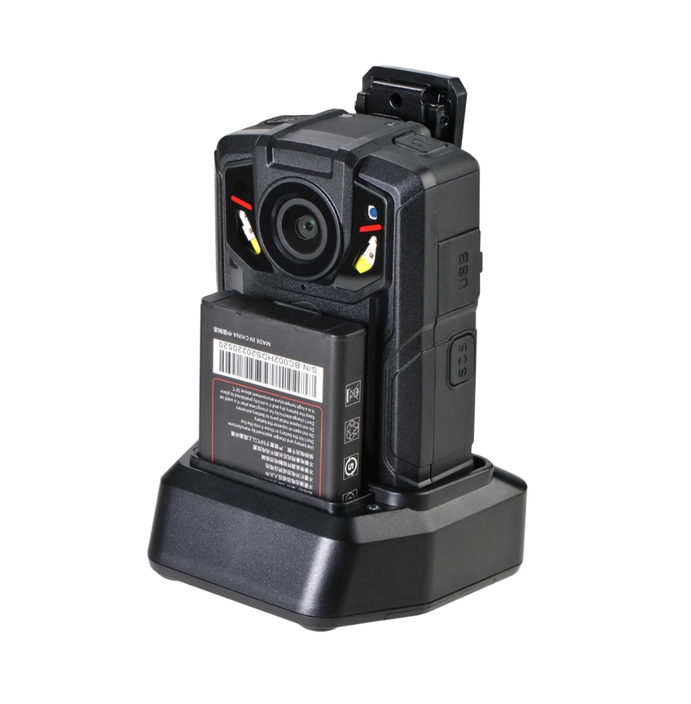 1440P HD 4G LTE 방수 바디캠 야간 투시 기능 푸시 투 톡 기능 24시간 연속 녹화 CMOS 카메라