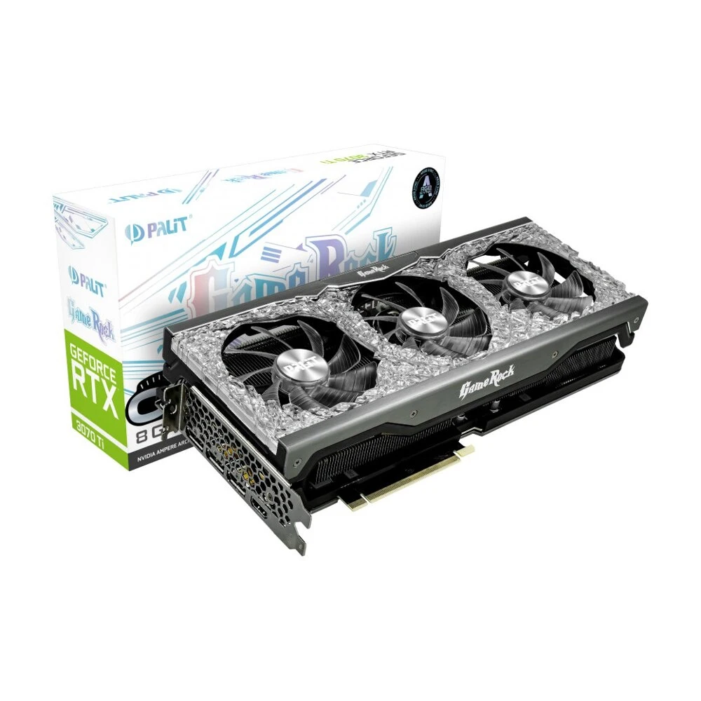 Graphics Cards PALIT GeForce RTX 3070 Ti GameRock OC 8G PCIE16 1845 MHz 8GB  19 Gbps 256-bit NED307TT19P2-1047G Computer Office Components board 