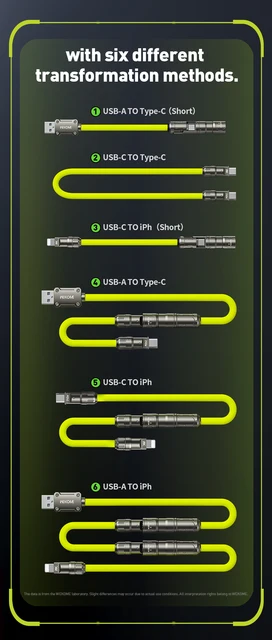 240W 3-in-1 Kirsite Cable USB Fast Charging