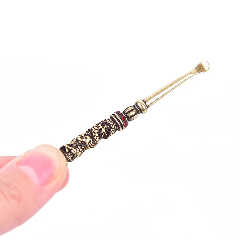 1 Pc Ear Cleaner Brass Personalized Ear Picker Keychain Ear Picker Earwax Cleaning Tool 6