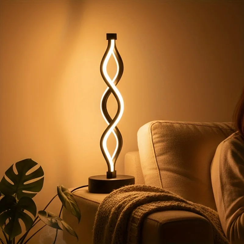 Lampada Touch Spirale ABS — Dimmerabile 3 Colori LED – dettaglio materiale