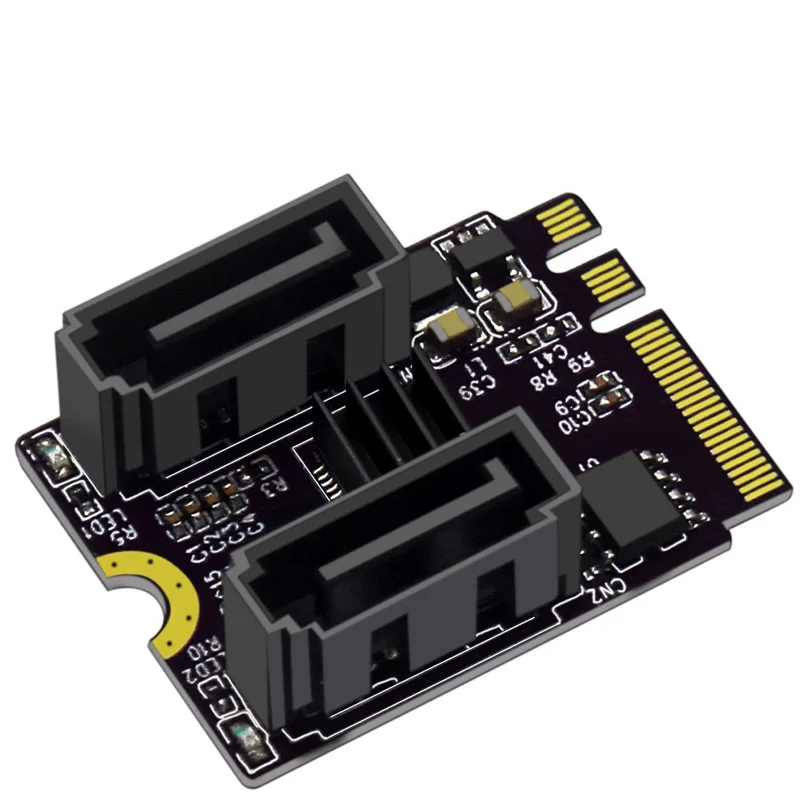 M2 To SATA 3.0 Expansion Riser Card KEY A + E WIFI M.2 To SATA Hard Disk Adapter Card Without Driver Installation