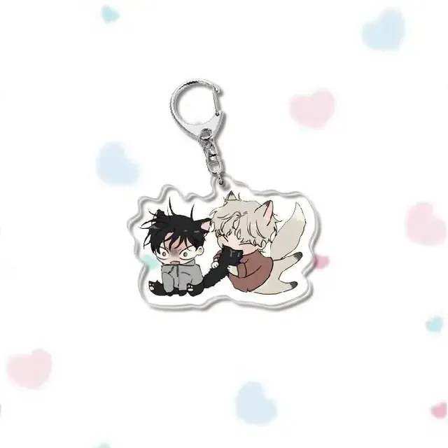 Anime Manga Partmenti éjjeli Jaoi Összepárosít keychain Alacsony Árapály ben Esti szürkület taeju Gúnyrajz Számtan Medál kulcs Rablánc BL ékszer ajándékok