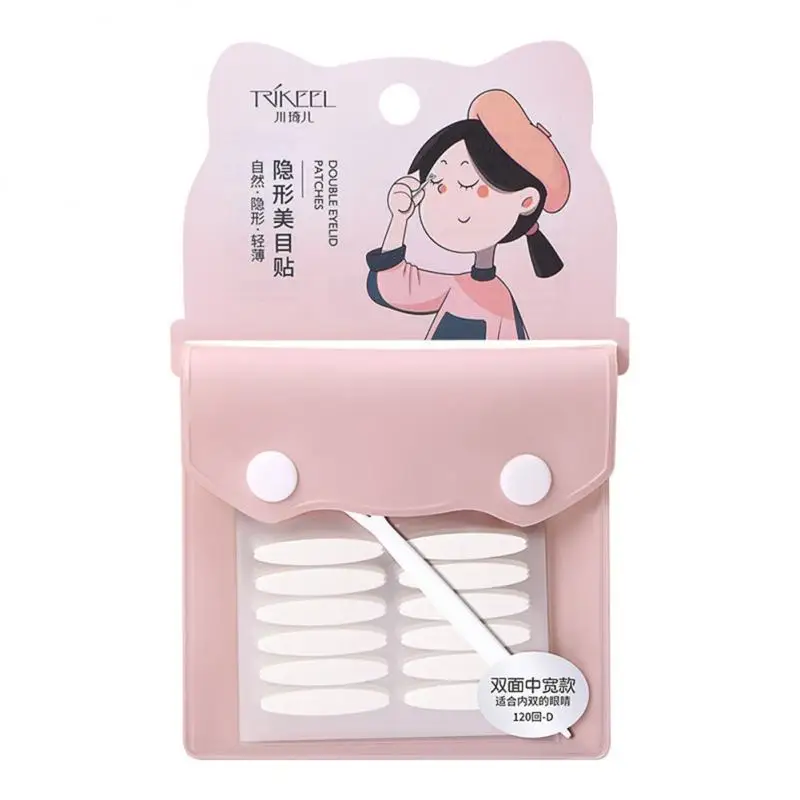 여성용 쌍꺼풀 스티커, 심리스 보이지 않는 인공물, 자연 지속 레이스 메쉬 올리브 아이 스티커, 무료 접착제