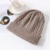 100%Pure Wool Women's Hat For Winter 2023 Warm Soft Luxury Cashmere Beanies Bonnet Twists Slouchy Street y2k Skullies For Girl 1