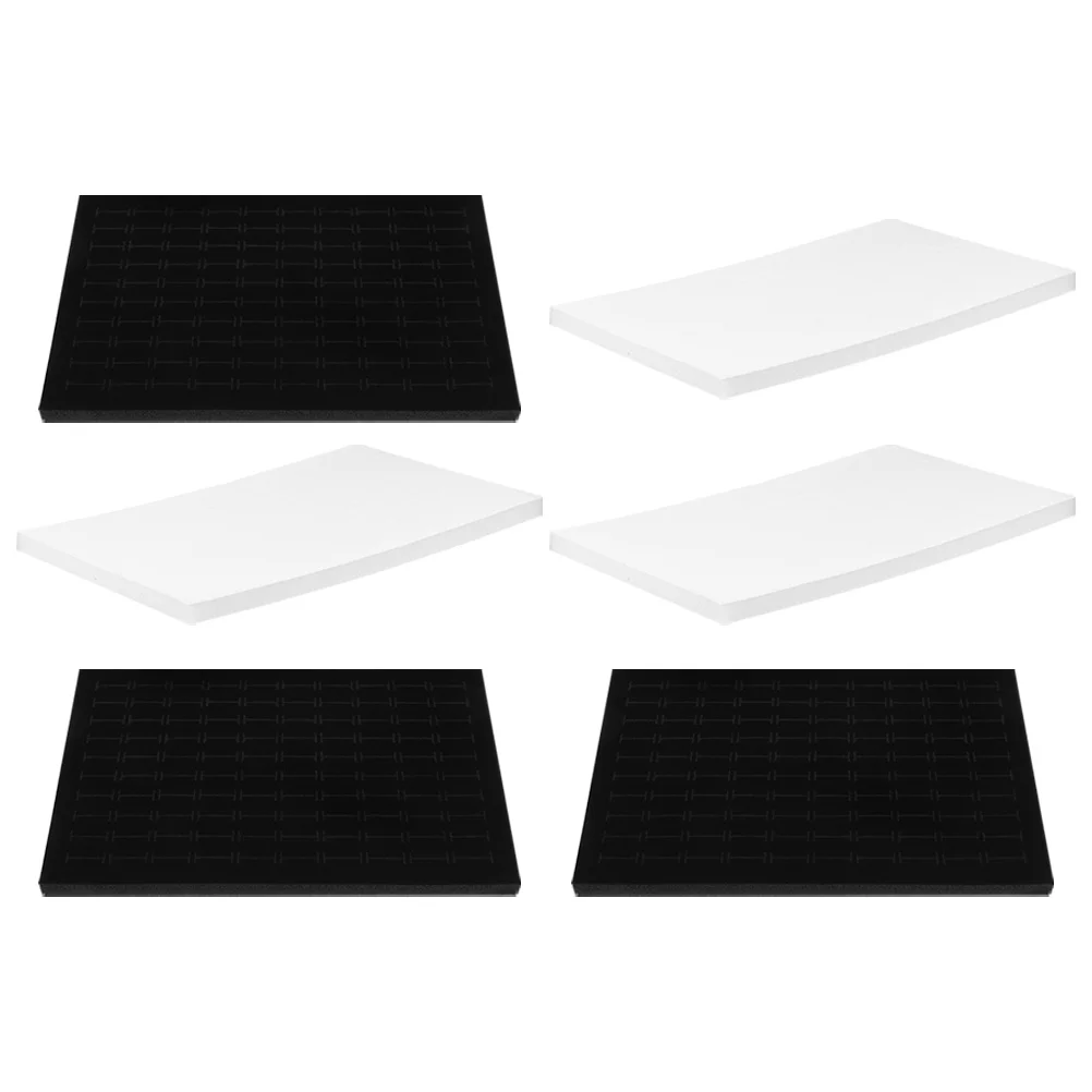 

6 Pcs Sponge Sponge Pad Ring Holder Insert Earring Display Tray Showcase Pads