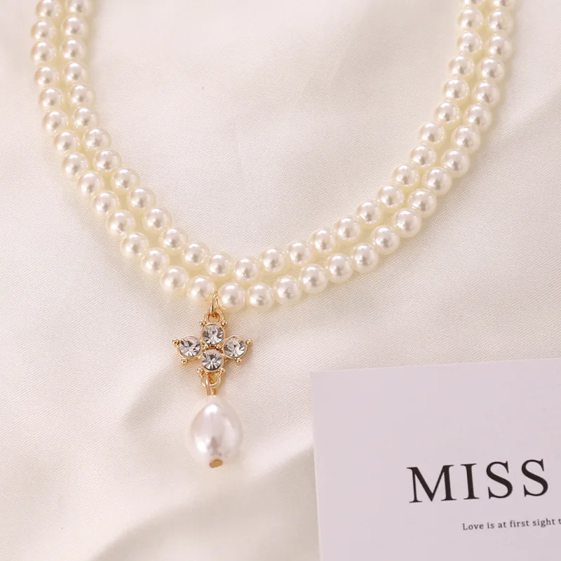 2022 New Fashion Kpop Pearl Choker 