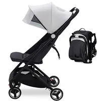 Poussette de voyage pour bébé approuvée pour les cabines, légère, compacte, pliable, jusqu'à 22 kg, poussette d'avion, landau pour nouveau-né, chariot pour nourrisson 1