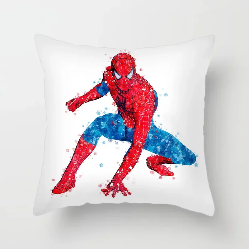 Spiderman Pillowcase Cushion Cover Marvel Superhero 45x45cm Pillowcases for Home Decor Living Room Bed Couch Car Gifts
