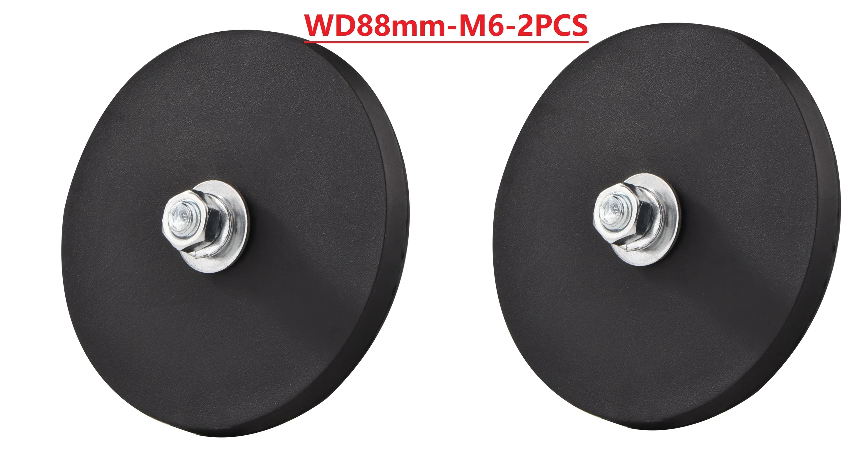 66 mm, 88 mm, 2 Stück, M6, starker Gummiriegel, Magnetfuß mit Schrauben und Unterlegscheiben, magnetisch für Arbeitslicht, SUV, Offroad-Lichtständer, fest – Detail 3