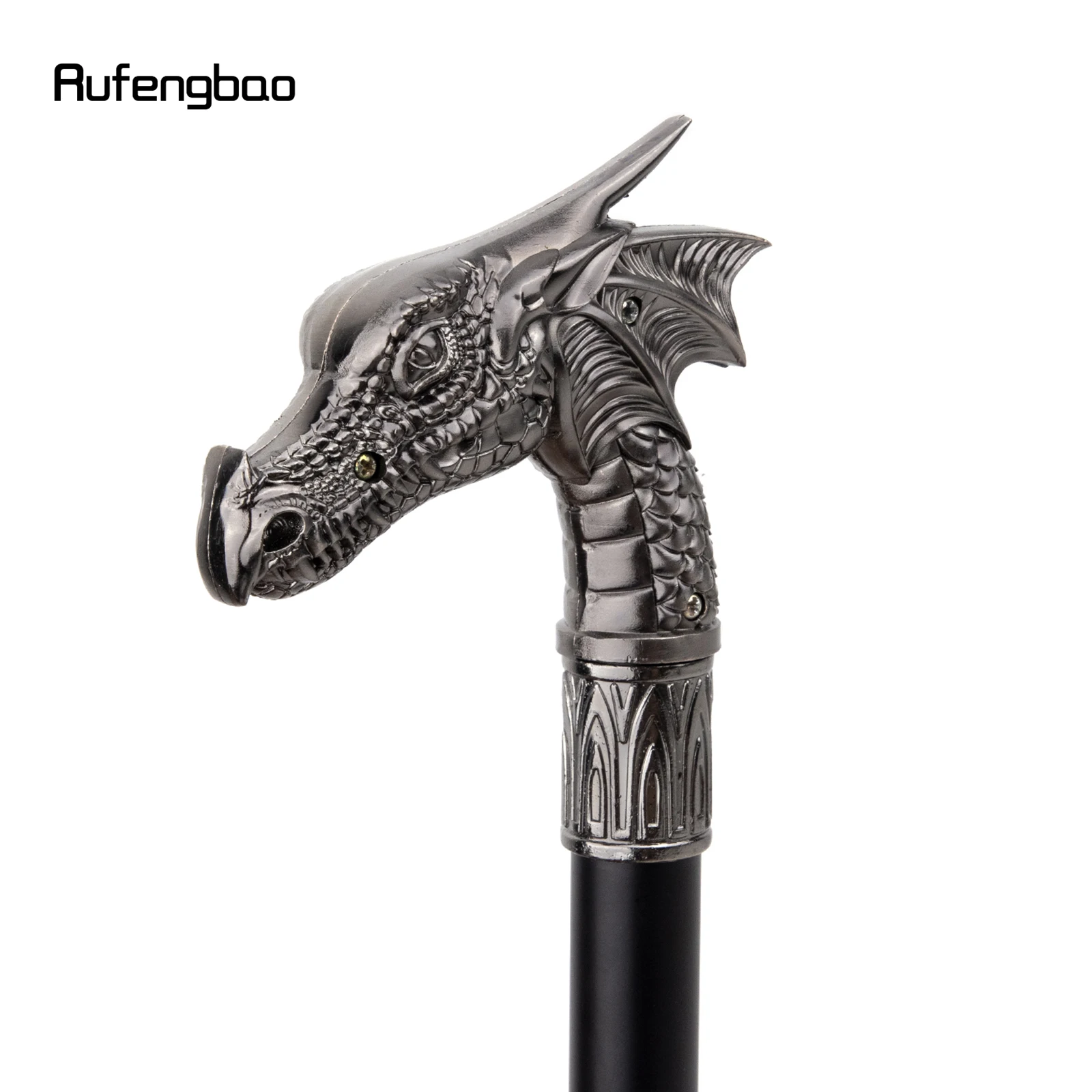 Silver Dragon Head Fashion Walking Stick Decorative Walking Cane