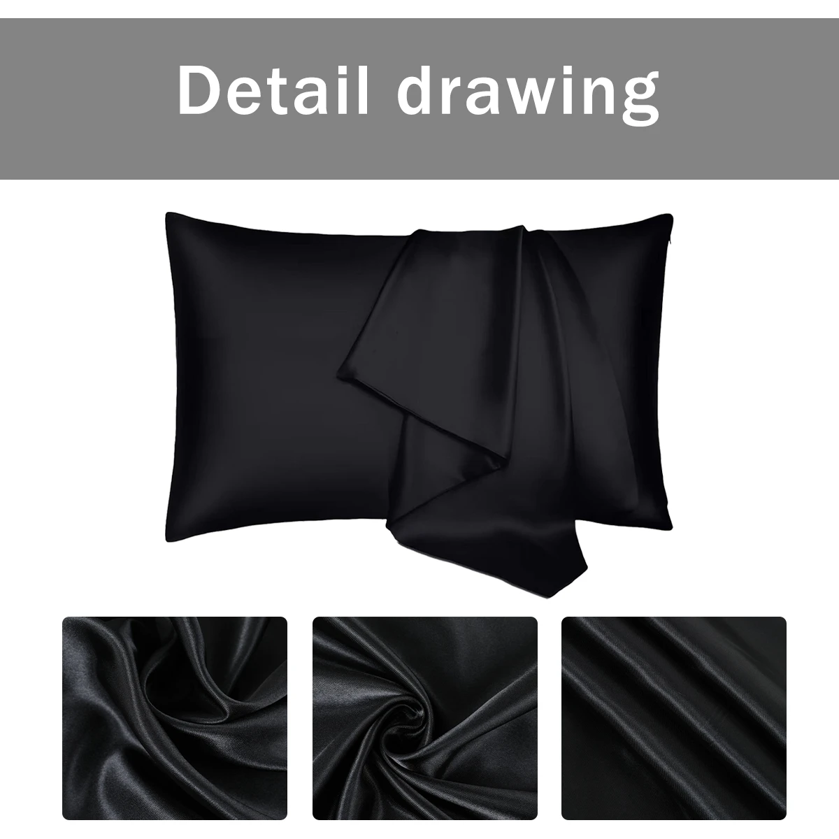 Satin Pillowcase Silk Satin Pillowcase 66x51cm Bedding Household