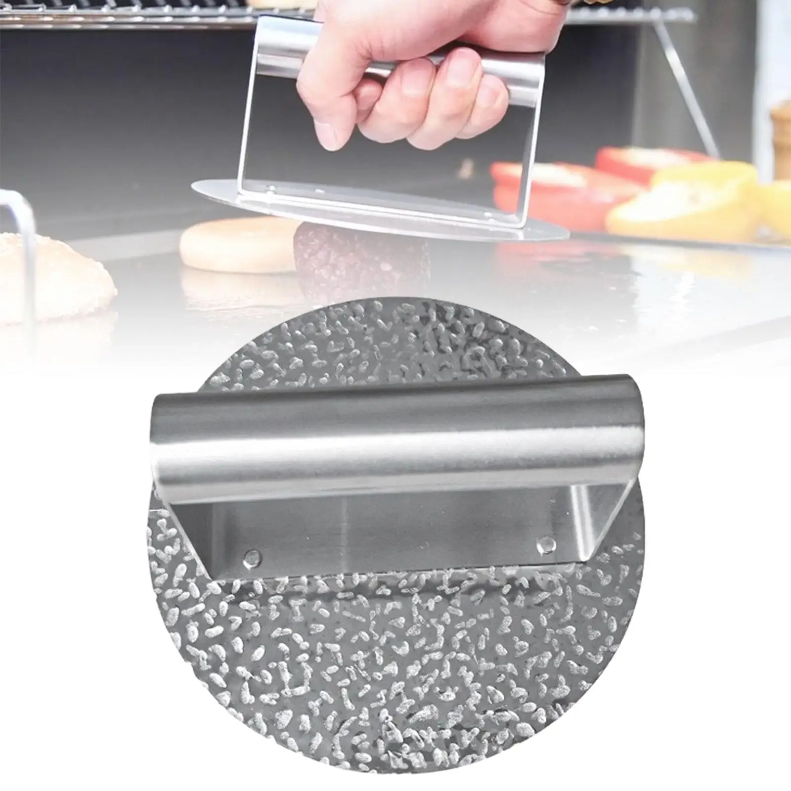 Stainless Steel Burger Press Griddle Accessories Professional Kitchen Gadgets Patty Maker for Flatbreads Paninis Cooking Steak
