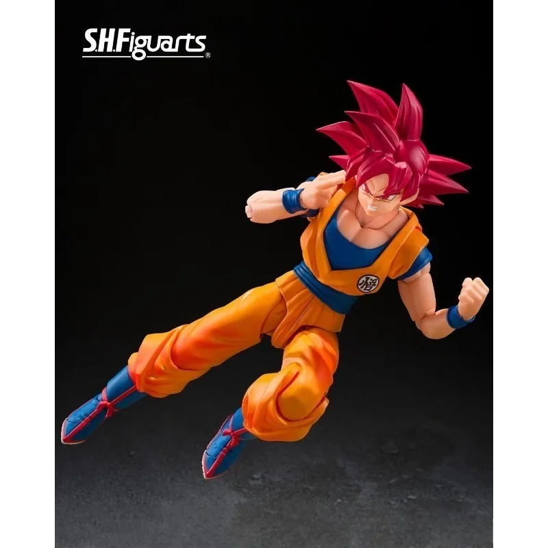 사전 주문 반다이 SHF 드래곤볼 손오공 슈퍼 사이야인 갓 애니메이션 액션 피규어 모델 인형 장난감 취미 수집품