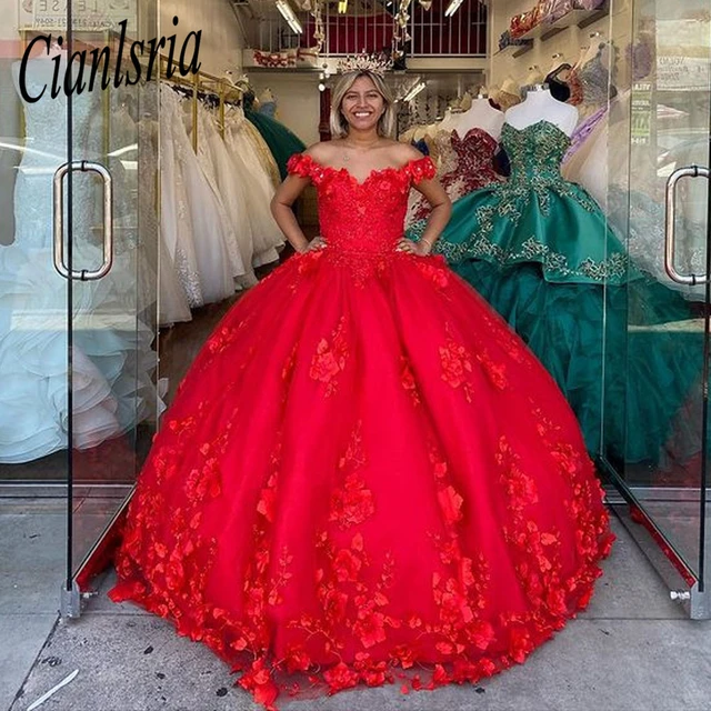 Red Granular Dress - Cinderella.Pk
