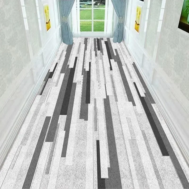 

Nordic Corridor Carpet Runner Customizable Tailorable Porch Floor Mat Aisle Stair Carpet Anti-skid Pad Hotel Hallway Floor Rug
