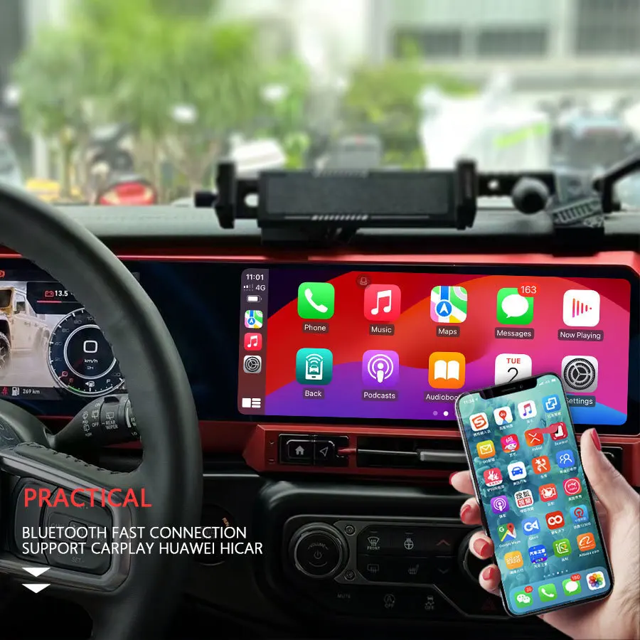12.3inch+12.3inch Carplay Car Radio For JEEP WRANGLER 2018-2022 LCD Android Dual