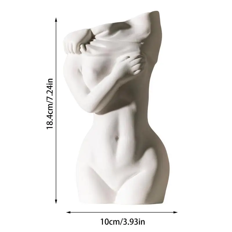 Female Body Vase Modern Ceramics Flower Vase In Female Body Shape Multi-Purpose Aesthetic Room Decor Flower Pot For Dry Flowers 6