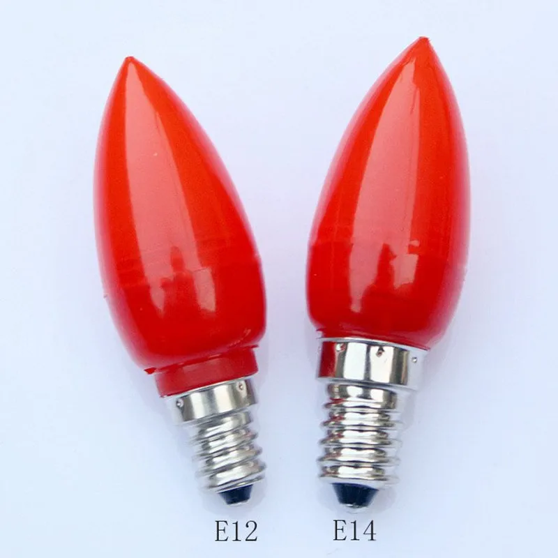 

2pcs CHILI RED LED BULB E12 E14 Buddha hall light Shrine bulb