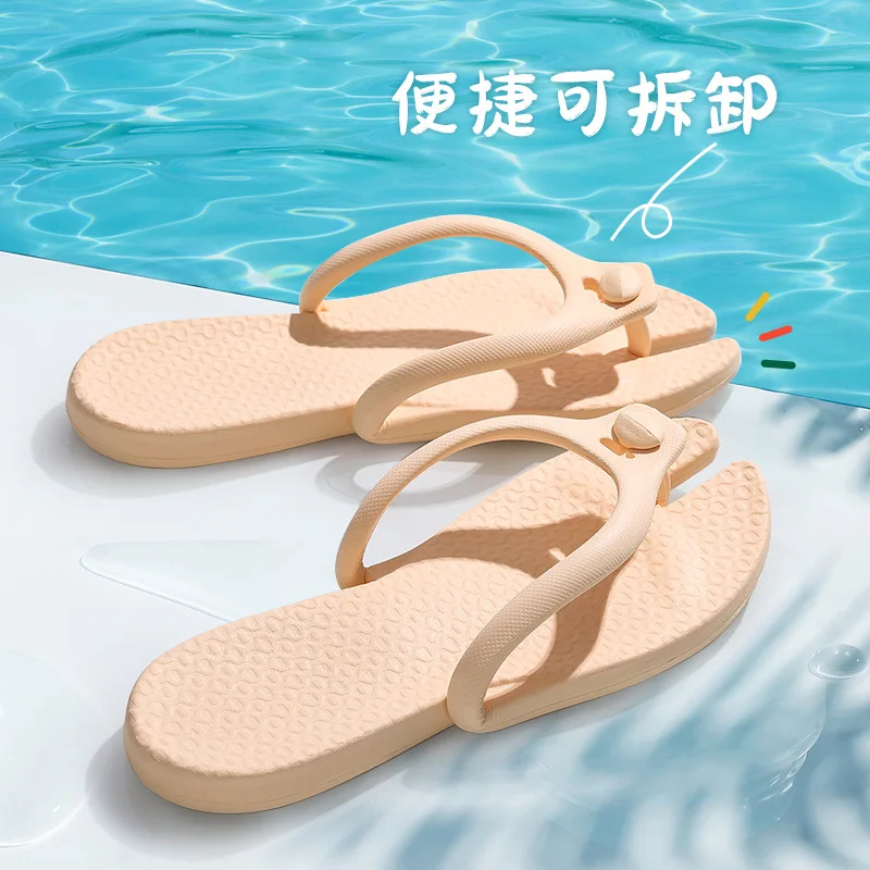 

F35 Travel portable folding slippers for men and women on business trips non-slip couple beach flip-flops