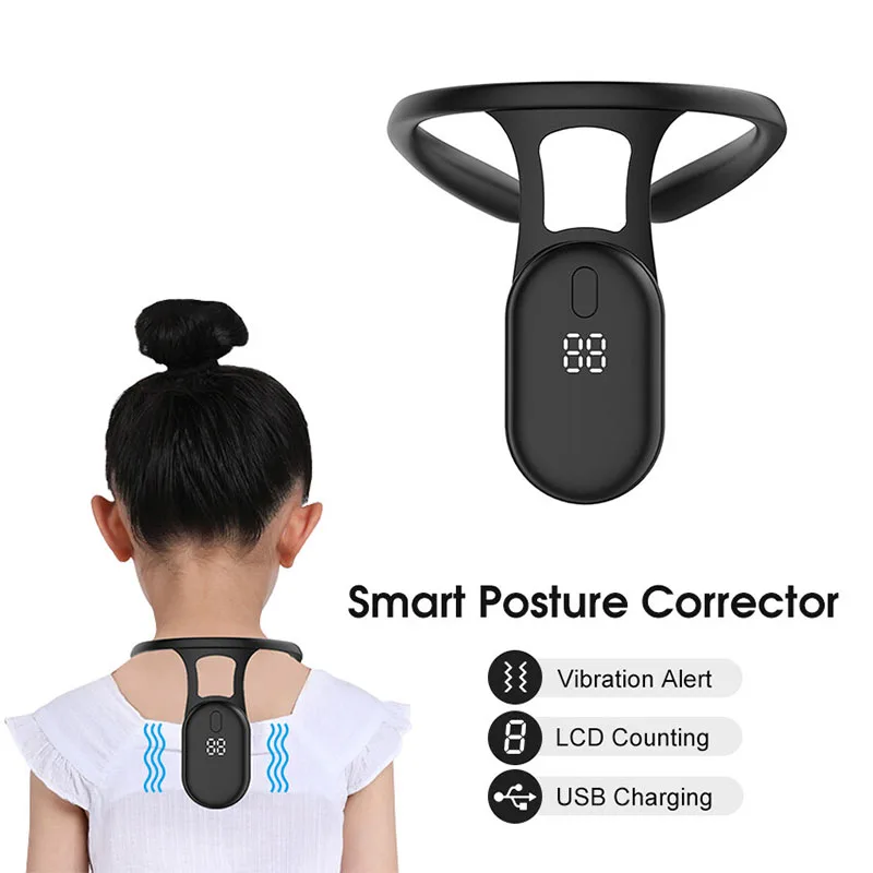 Posture Corrector Electric Vibrator Anti-hunchback Smart Reminder Sensor Ultrasonic Lymphatic Soothing Massage Device for Child smart sensor eye protection for kids reading posture corrector seating posture reminder trainer