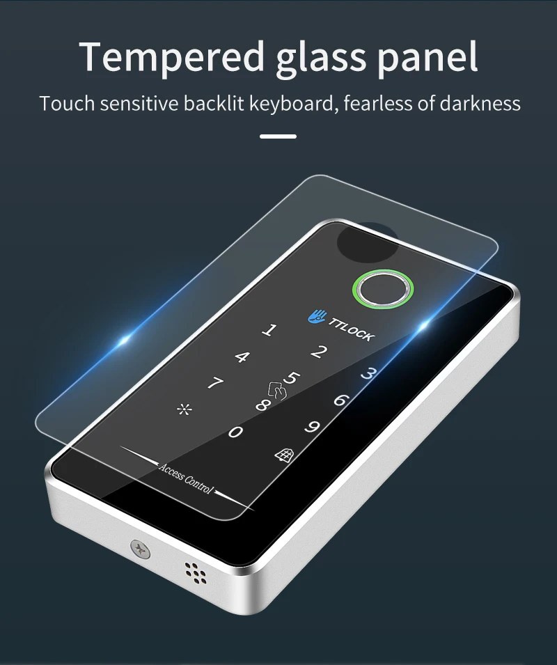 MJ02 TTLOCK APP Bluetooth Outdoor Fingerprint NFC Bluetooth Rfid Passcode Card I
