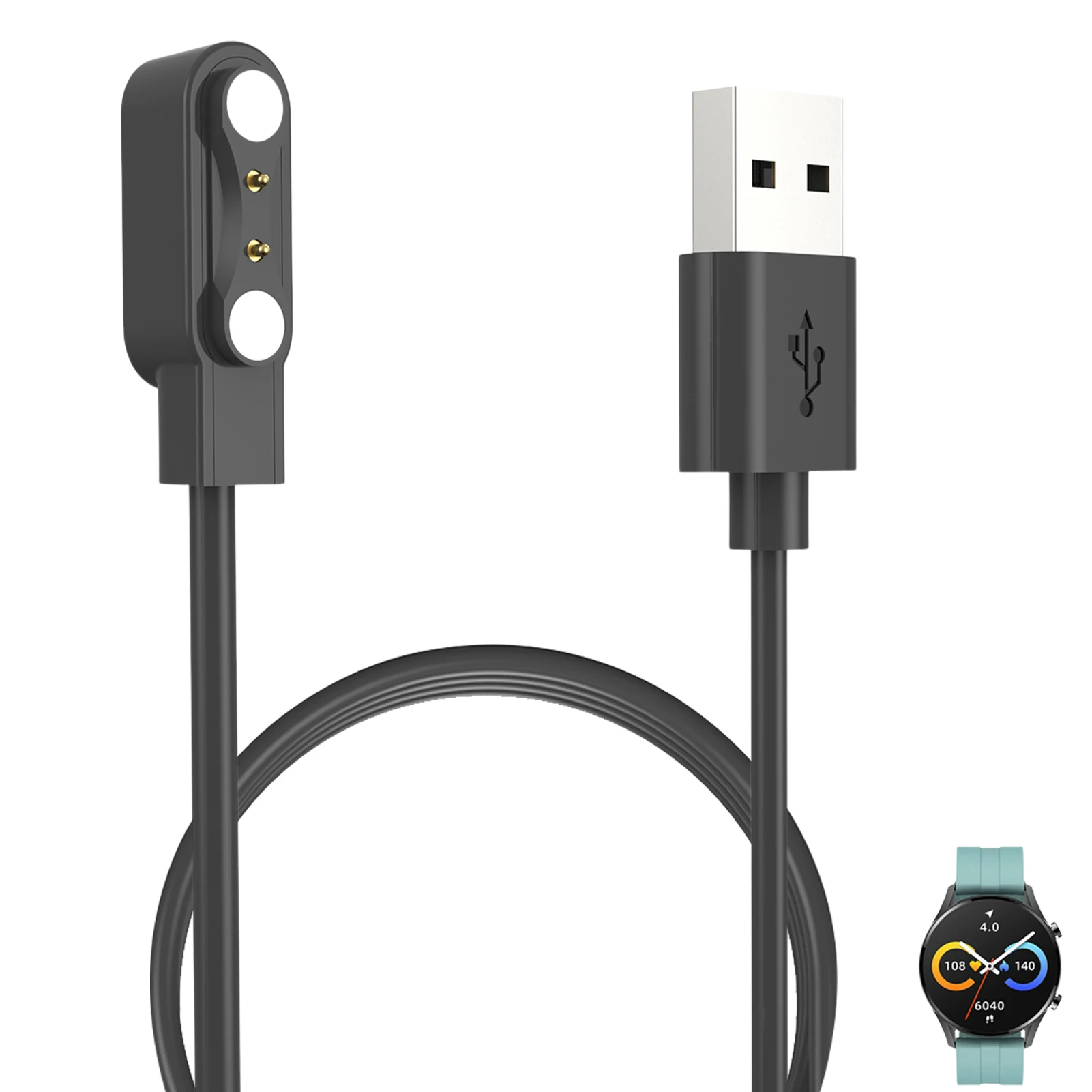 

Smartwatch Dock Charger Adapter With Voltage Regulator | Magnetic USB Charging Cable Base Cord Wire For IMILAB W12 Smart Watch