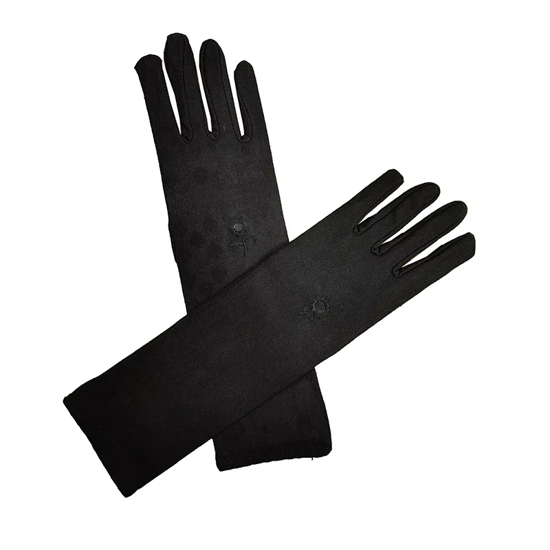 Mid-long Sunscreen Gloves for Women Summer Spring Lady Stretch Anti UV Slip Resistant Driving Gloves Breathable Thin Gloves 5