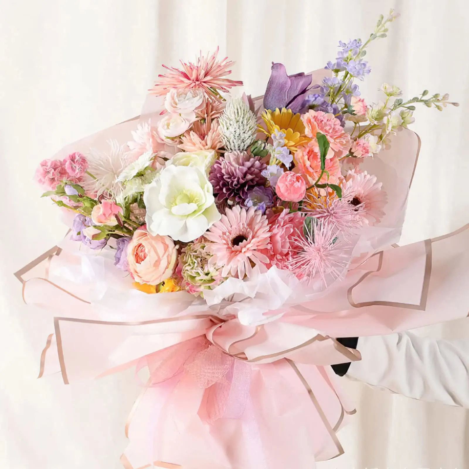 Papel Para Ramos De Flores EMITAOHWF 20 Hojas De Papel De Regalo De Flores,  Borde Negro Y Dorado Impermeable Papel De Regalo Para Flores Papel De  Regalo Para Manualidades Papel Coreano Para, image size:1600x1600