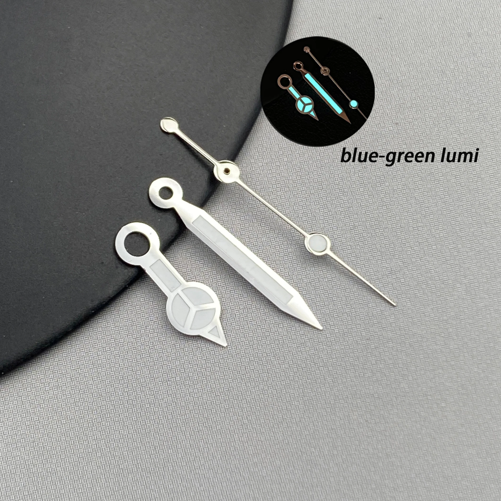 Gradient Red/Blue/Green Watch Dial with Green Luminous Accents