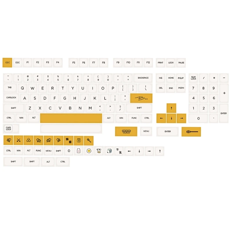 

140Keys QX Keycap PBT Сублимационная краска для механической клавиатуры