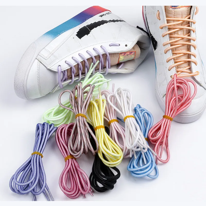 

1Pair Fashion Candy Color Shoelaces Round Netted Laces Sneakers Multicolor Crystal Shoelace AF1/AJ Sb Dunk Sport Lace Shoestring