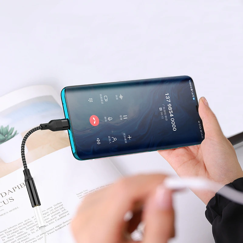 Audio Interface USB Type C to 3.5mm Jack Earphone Adapter Headphone Amplifier DAC Chipset HiFi Support Android