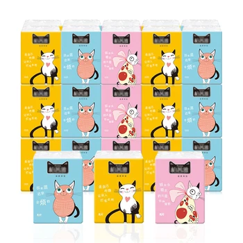 일회용 종이 손수건, 휴대용 소형 패키지 종이 수건, 냅킨 종이, 목재 펄프, 손수건 종이, 10 팩