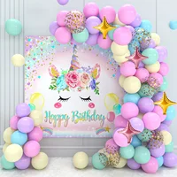 Rainbow Unicorn PE Tablecloth Happy Unicorn Theme Birthday Party Decorations Kids Favors Table Cover Girls Baby Shower Supplies 6