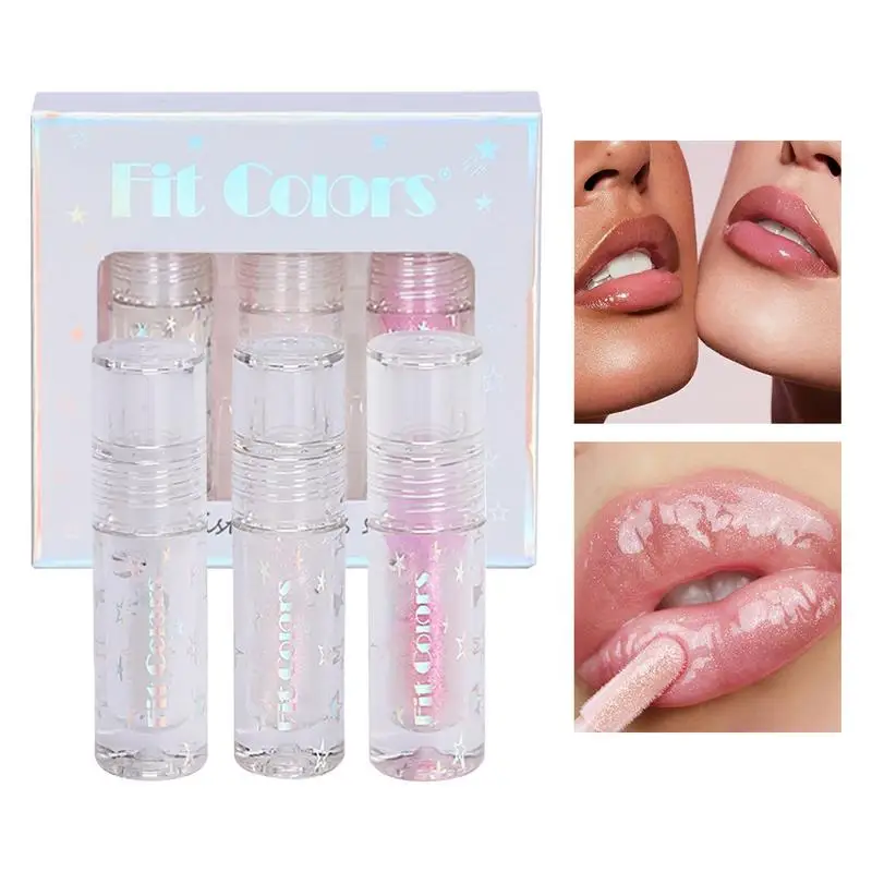 

3PSC Clear Lip Gloss Moisturizing Lip Oil Lip Glow Oil Non-Sticky Sexy Gloss Lip Glaze Fashion Lipstick Makeup